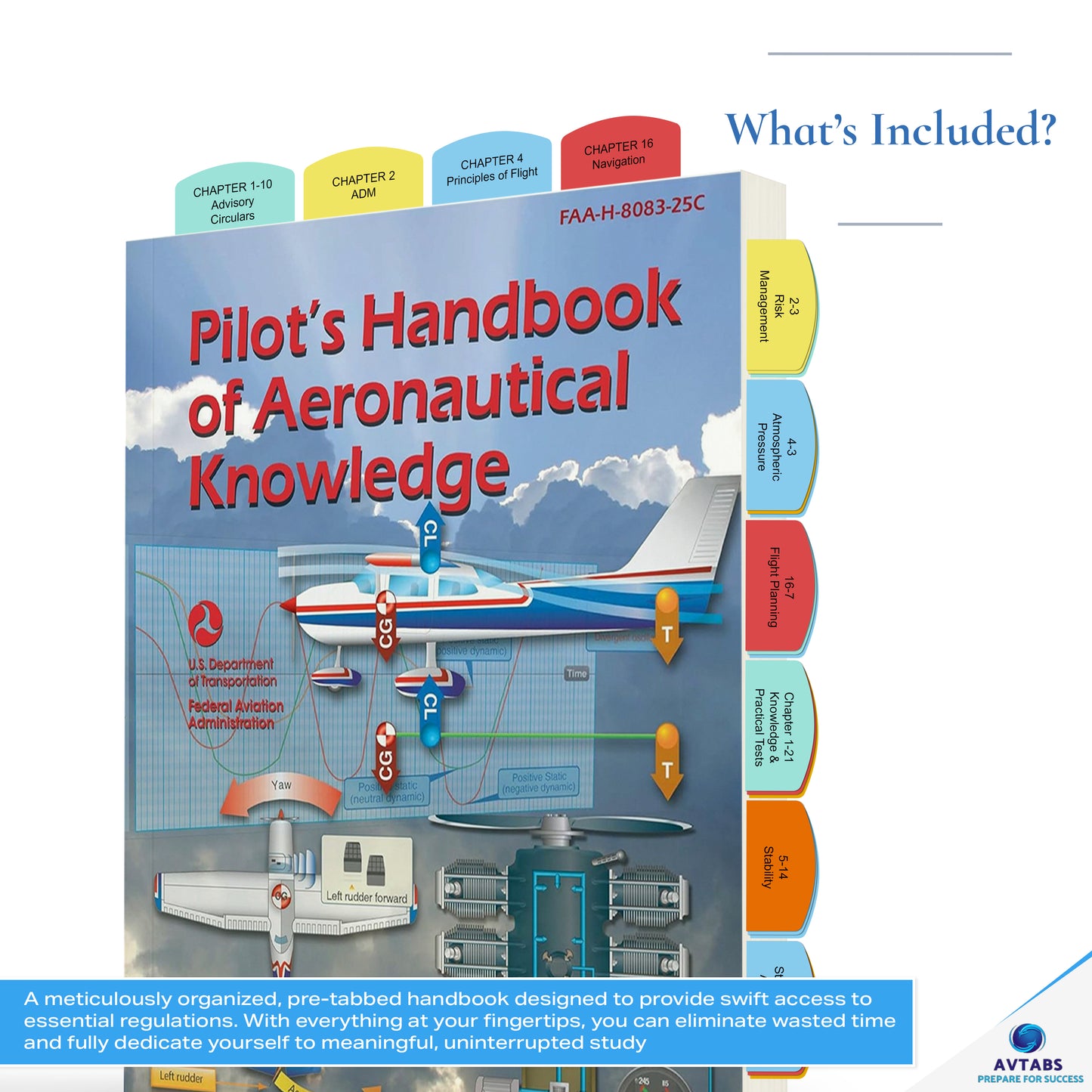 Pre-Tabbed Pilots Handbook of Aeronautical Knowledge (PHAK)