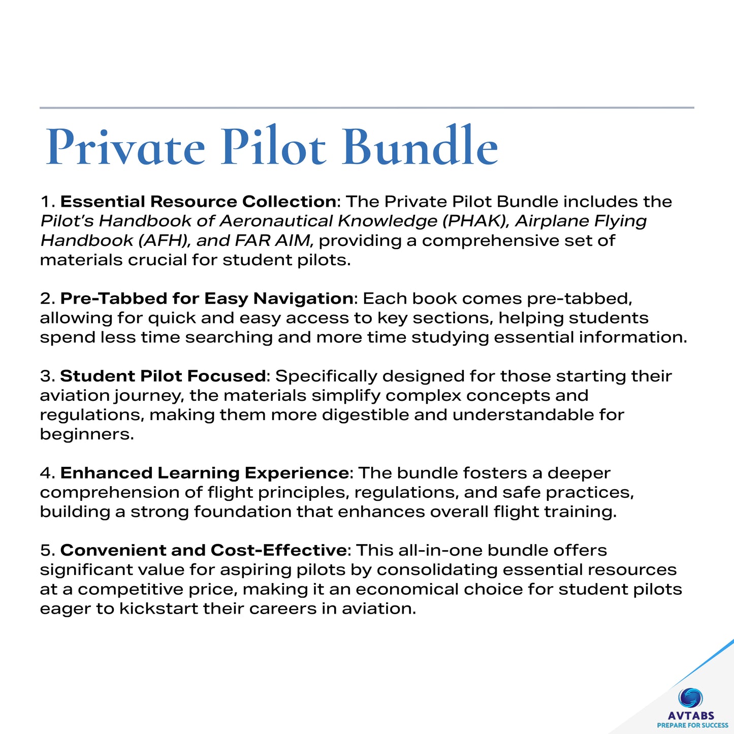 Private Pilot Bundle Pre-Tabbed