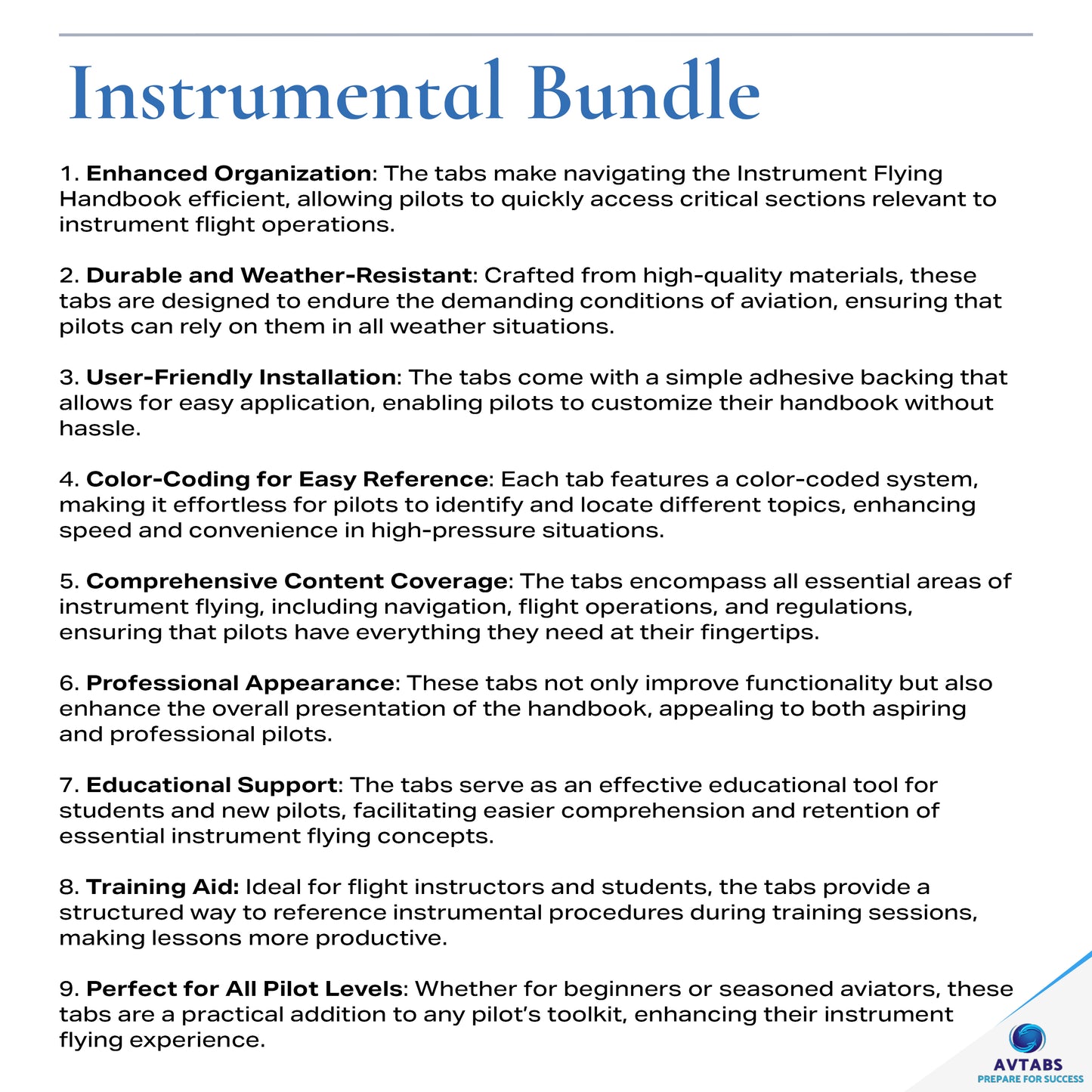 Instrument Bundle Pre-Tabbed