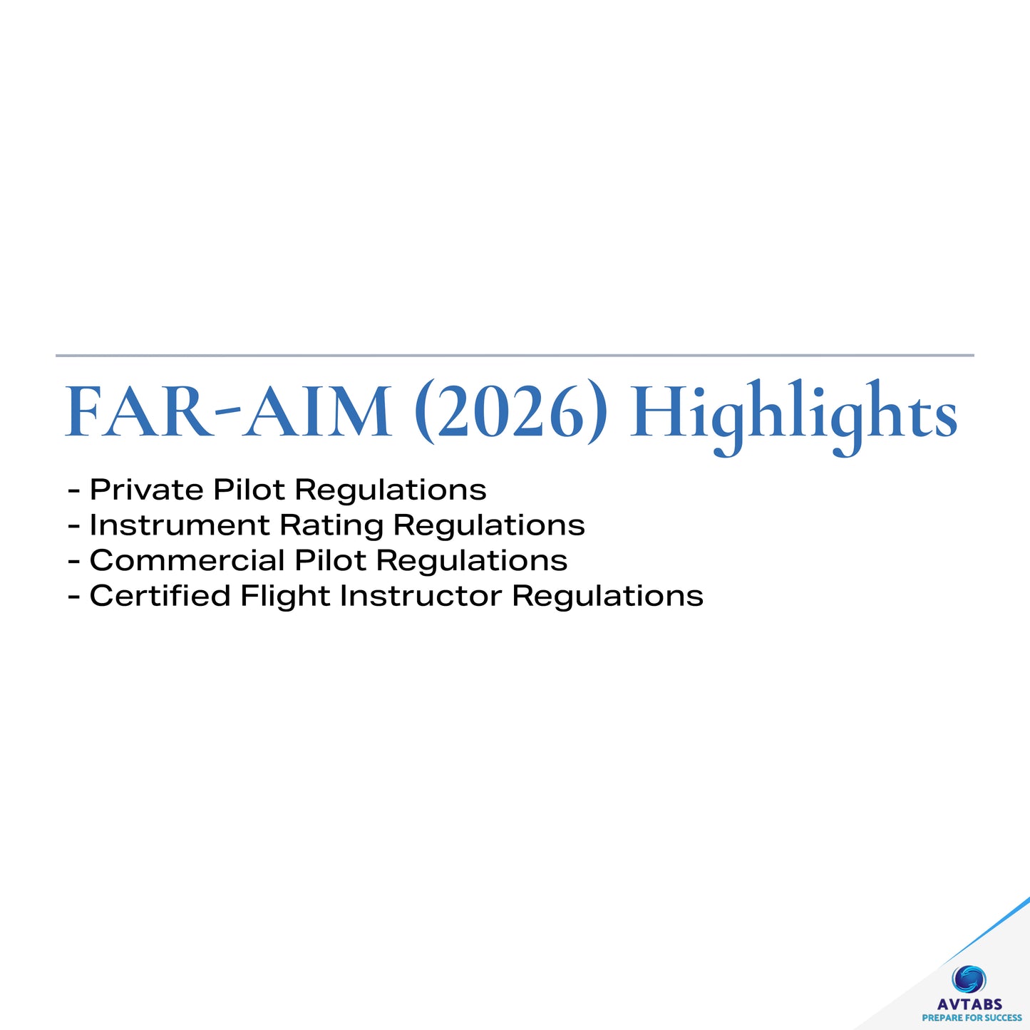 Pre-Tabbed 2026 FAR-AIM